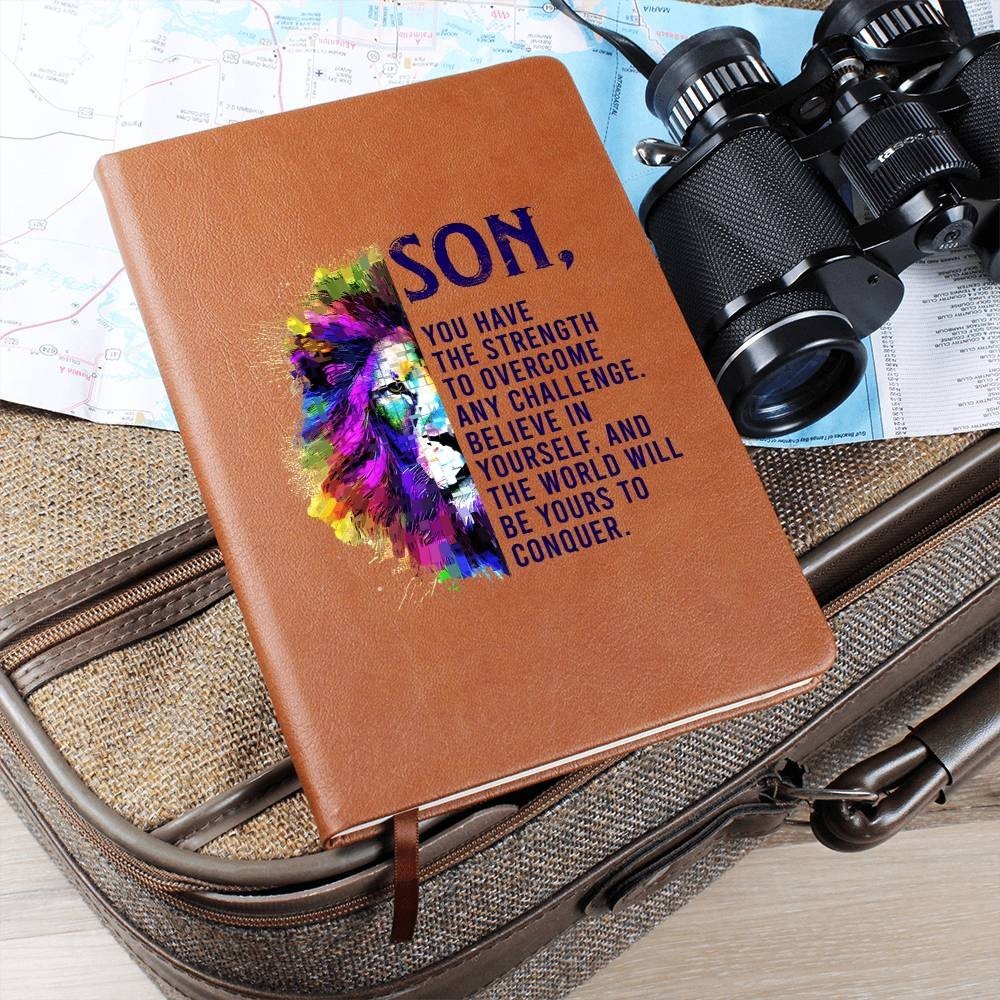 To My Son Wherever You Go Go With All Your Heart – Vegan Leather Journal