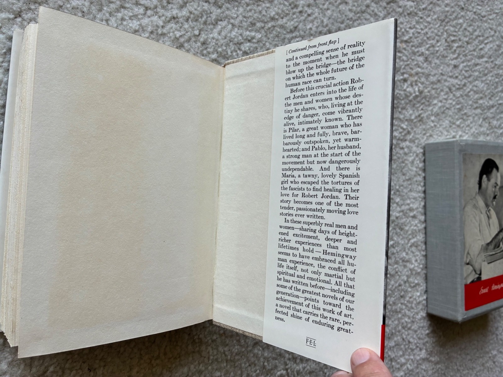 First Edition Library Ernest Hemingway “For Whom the Bell Tolls” Hardcover HC