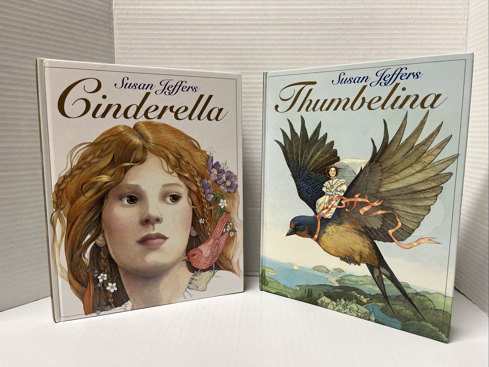 Thumbelina, Cinderella- Susan Jeffers- Amy Ehrlich, Lot Of 2 Hardcover Books