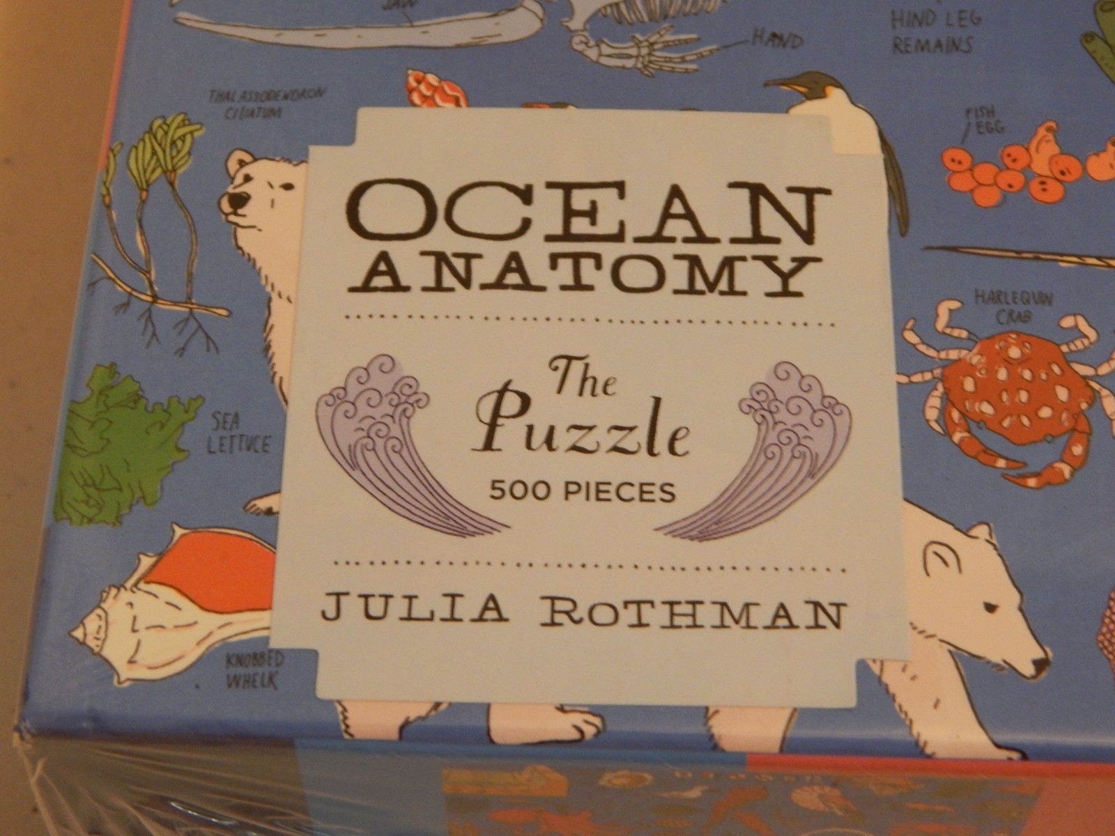 Ocean Anatomy THE PUZZLE 500 Pieces by Julia Rothman NIB SEALED 23 4/5″ X 19″