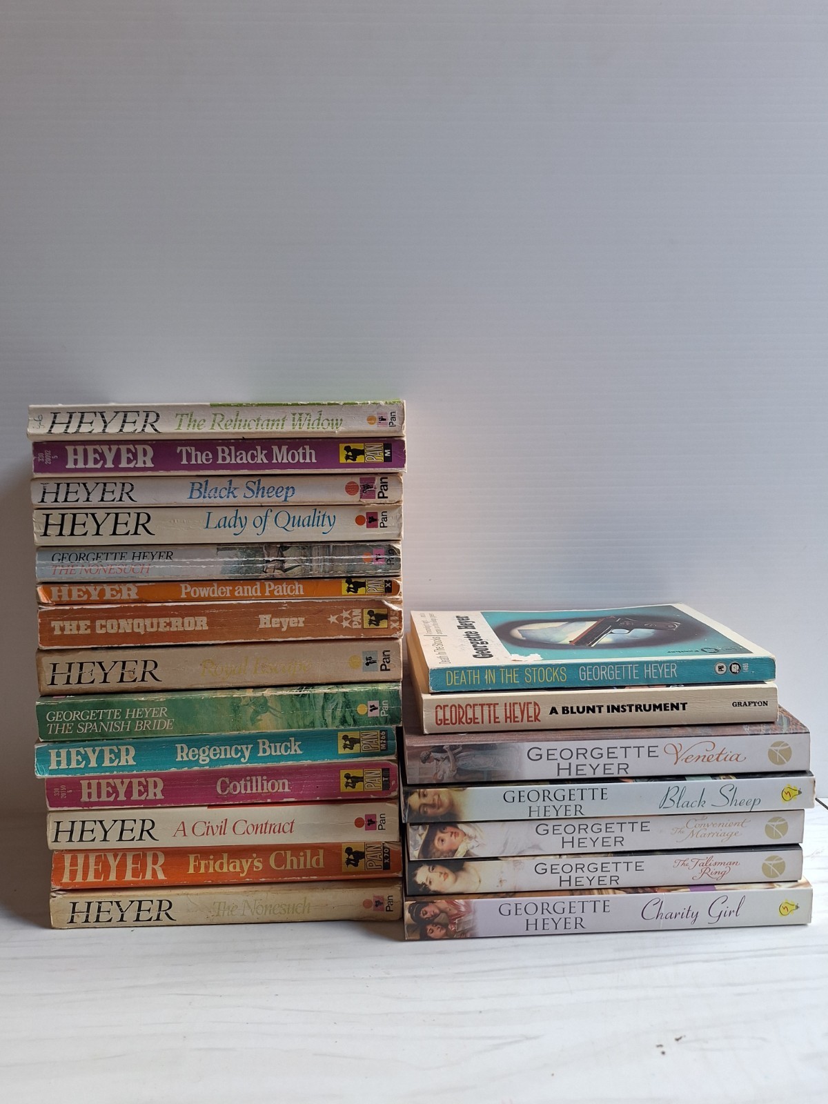 Georgette Heyer Books Lot Bundle x 21 Historical Romance PAN Books Vintage PB