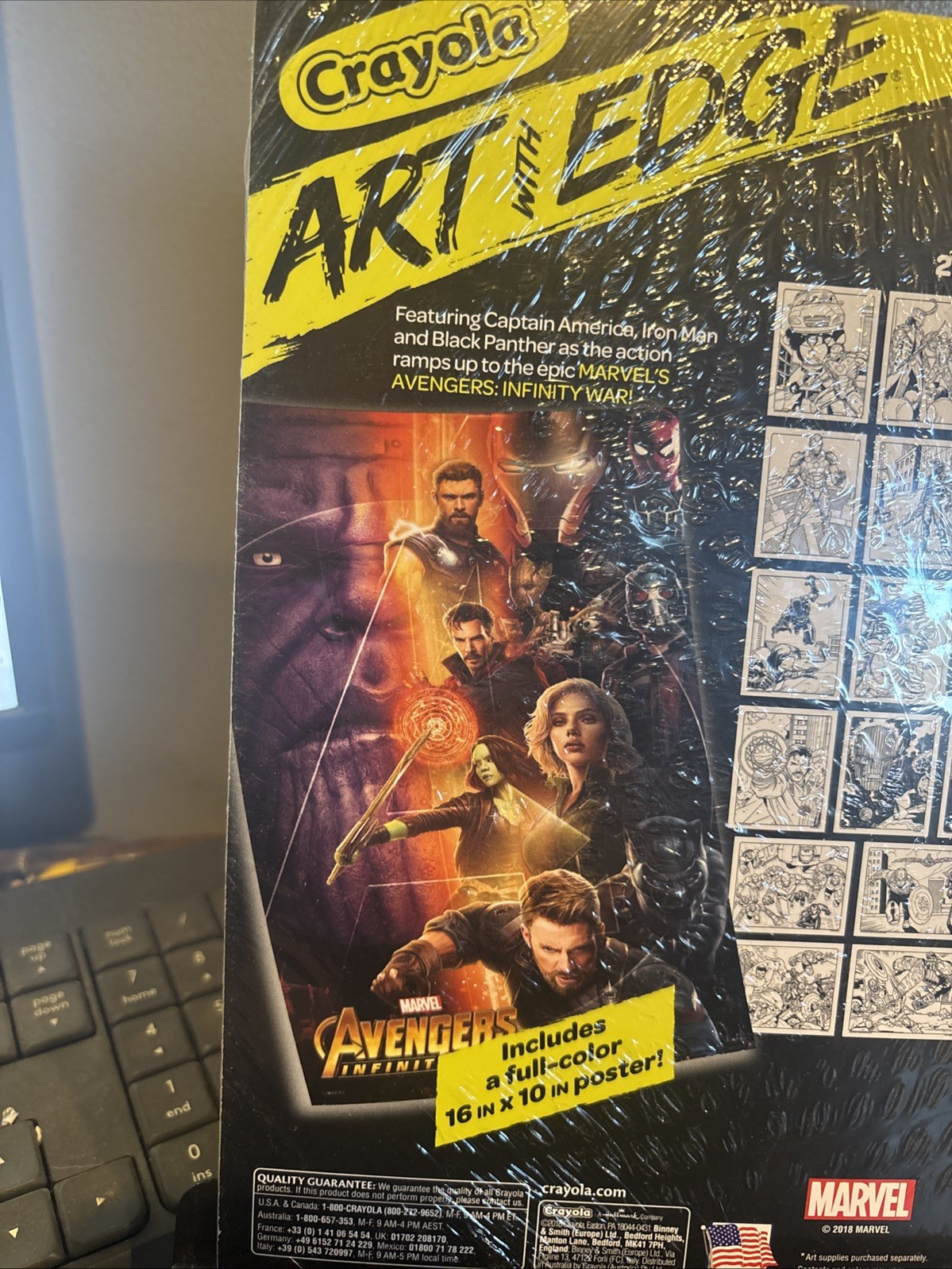 Crayola Art With Edge Marvel Avengers Endgame 28 Pages + 1 Poster Sealed New