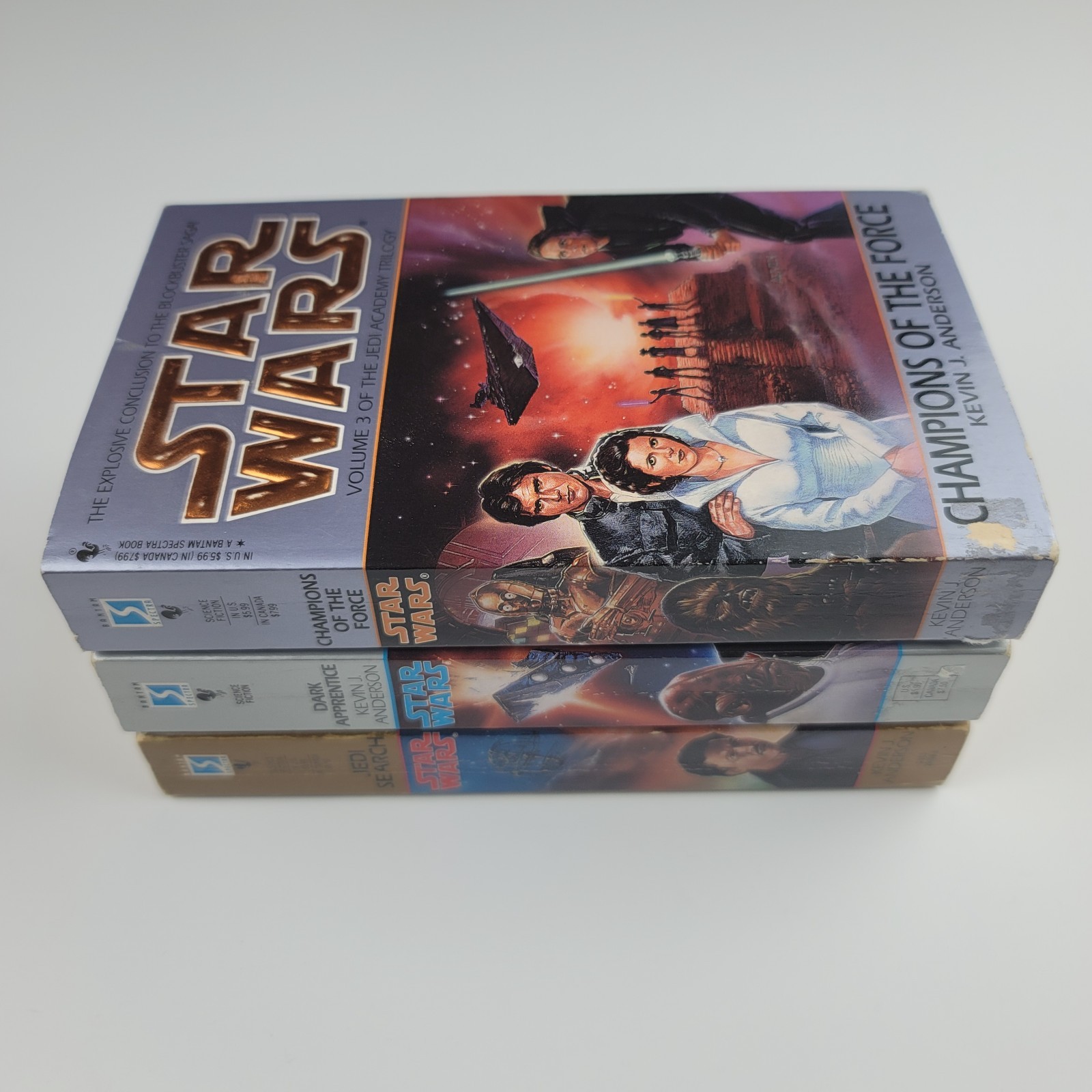 Star Wars Jedi Academy Trilogy Complete Lot 1-3 Kevin J Anderson Vintage 1994