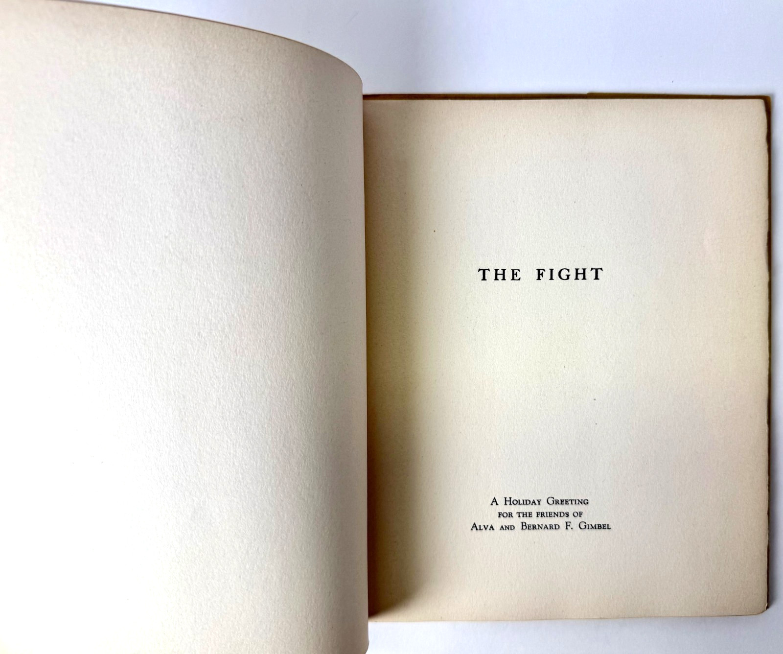 The Fight, William Hazlitt, Printed by the Gimbels in 1928 #21 of 400, Boxing