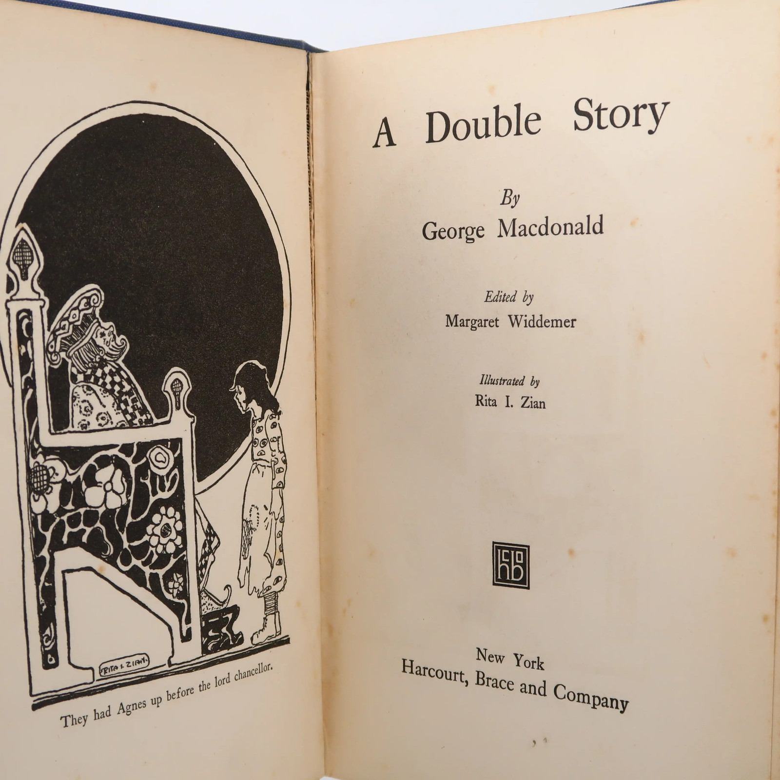 A Double Story by George Macdonald (Harcourt, Brace, & Co) Vintage Hardcover