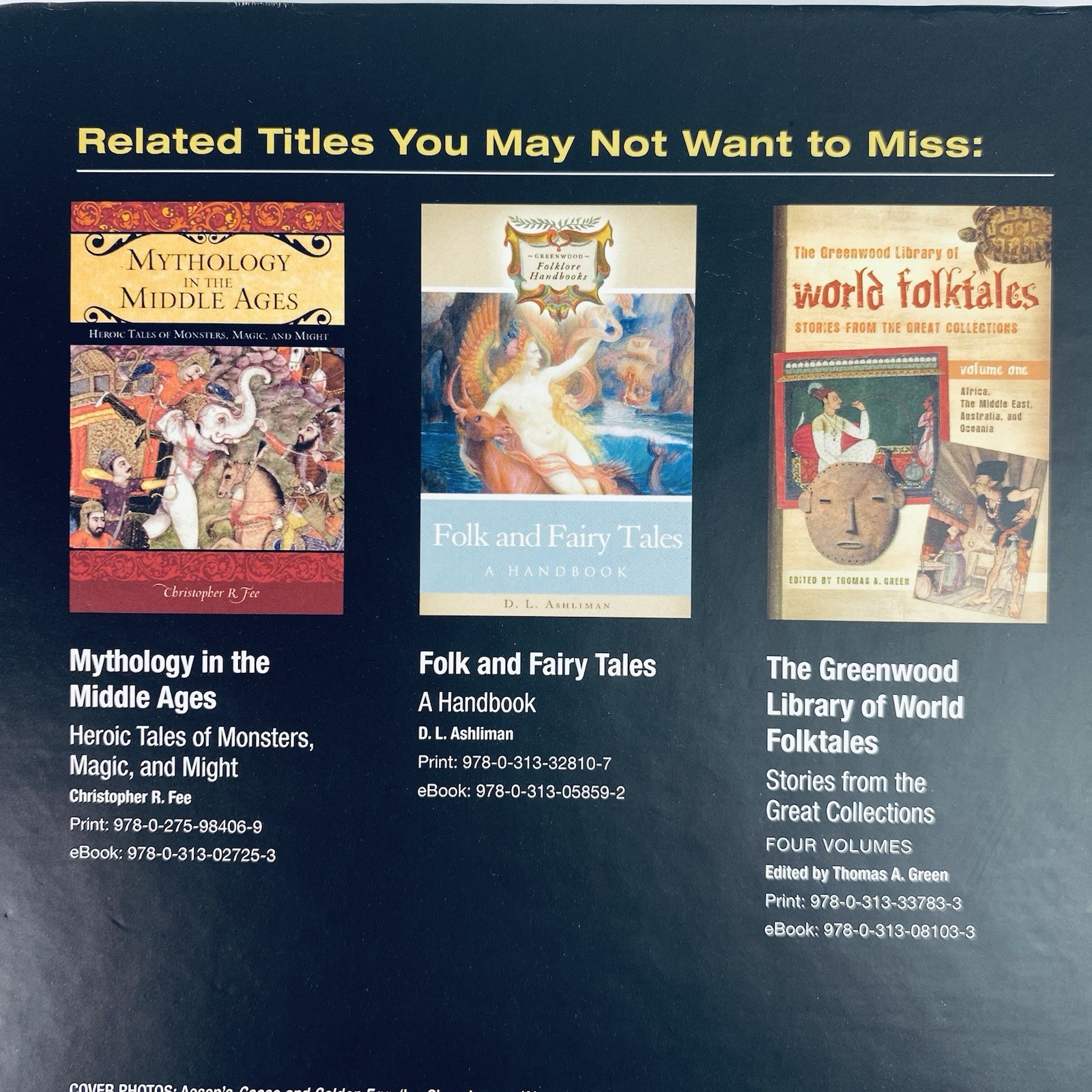 FolkTales And Fairy Tales 2nd Ed. (Volume 2, G-O) By Duggan, Haase & Callow HC