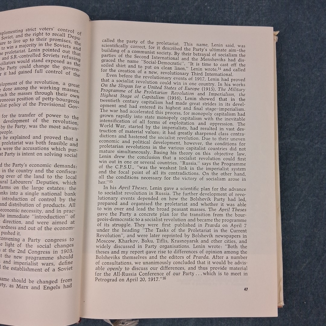 History of the October Revolution Sobolev 1966 First Edition HC/DJ