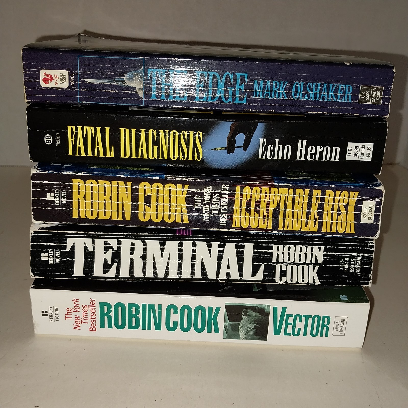 Medical Thriller Fiction Paperback Mixed Book Lot Of 5