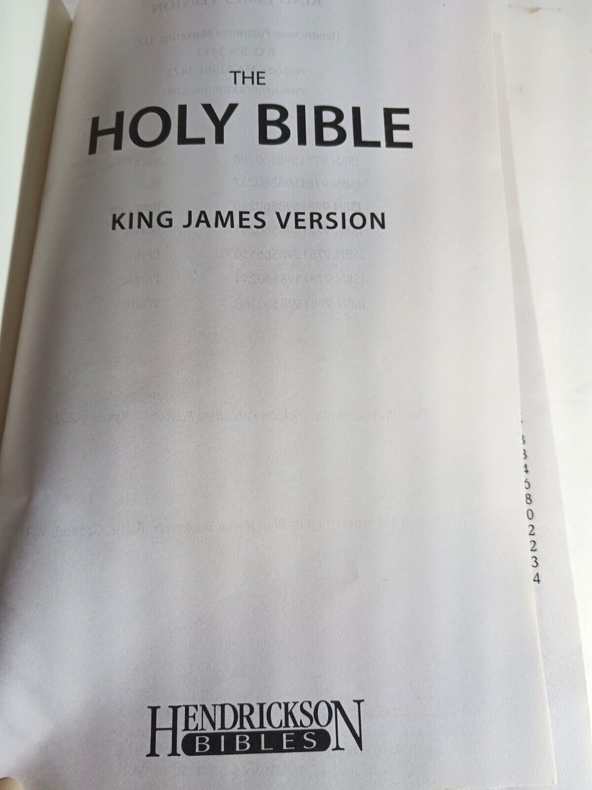 Holy Bible King James Version Burgundy 2019 Hendrickson Bibles