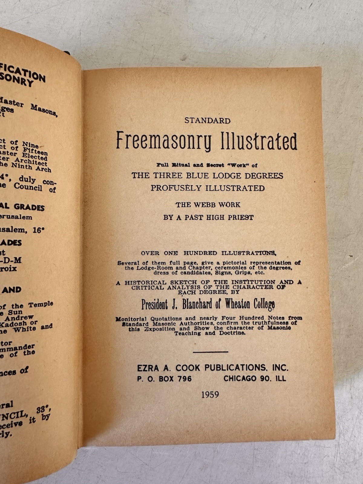 Vintage Standard Freemasonry Illustrated Full Ritual and Secret Work RARE Book