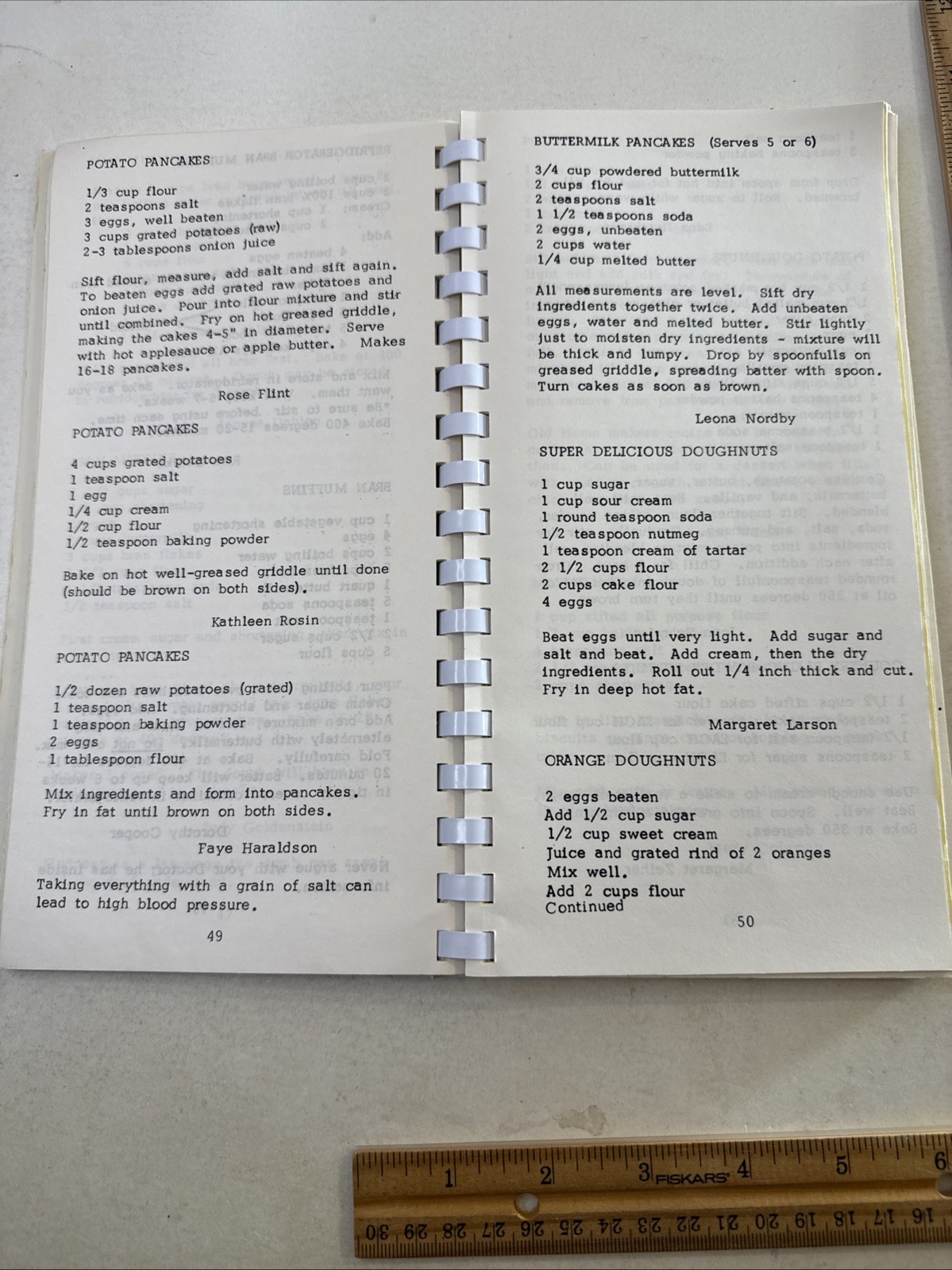 Elbow Lake Minnesota Cookbook ethnic Vintage Hospital Employee Scandinavian MN