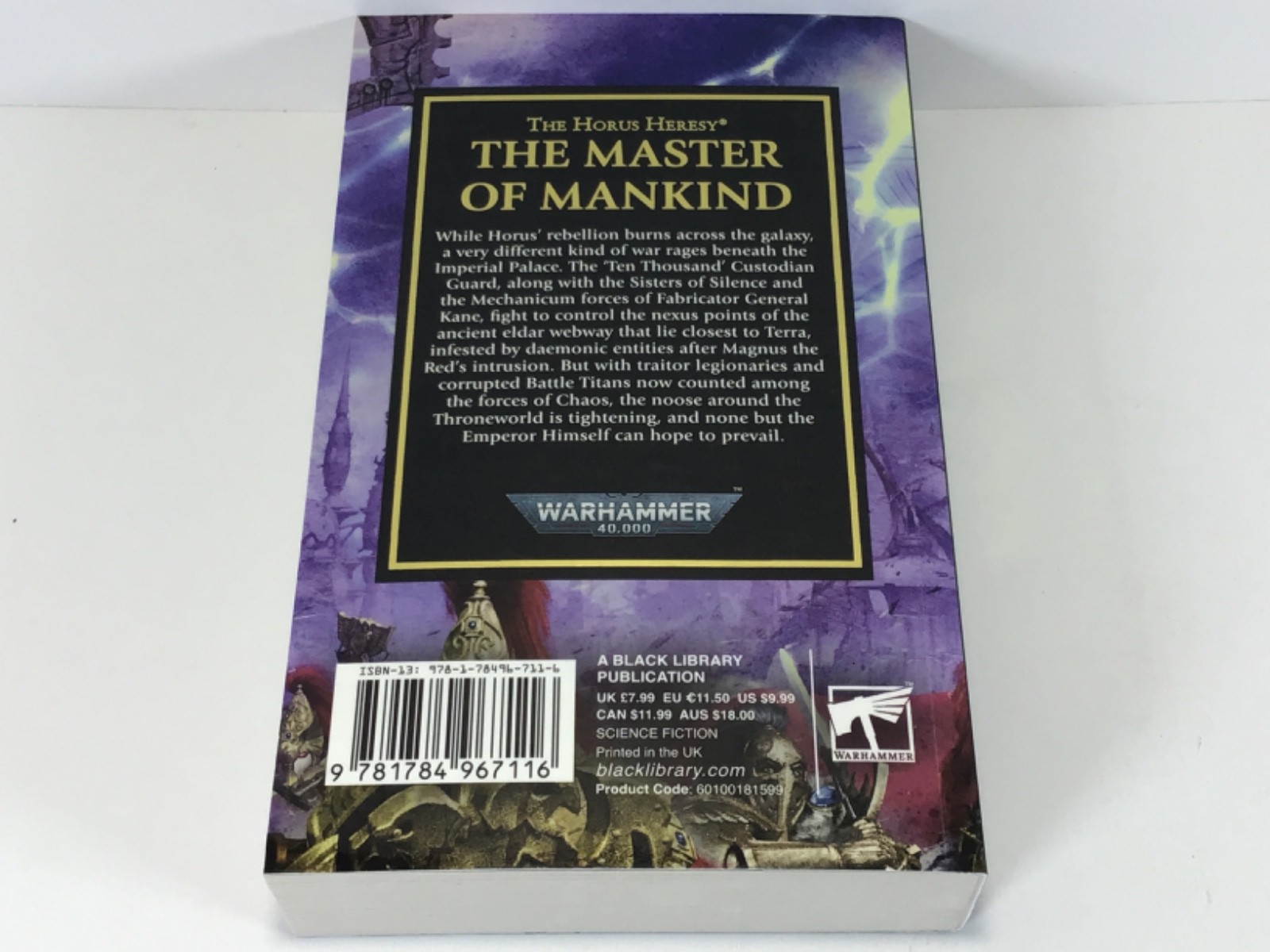 MASTER OF MANKIND – Horus Heresy – Warhammer 40k – Black Library – MMPB – 2022