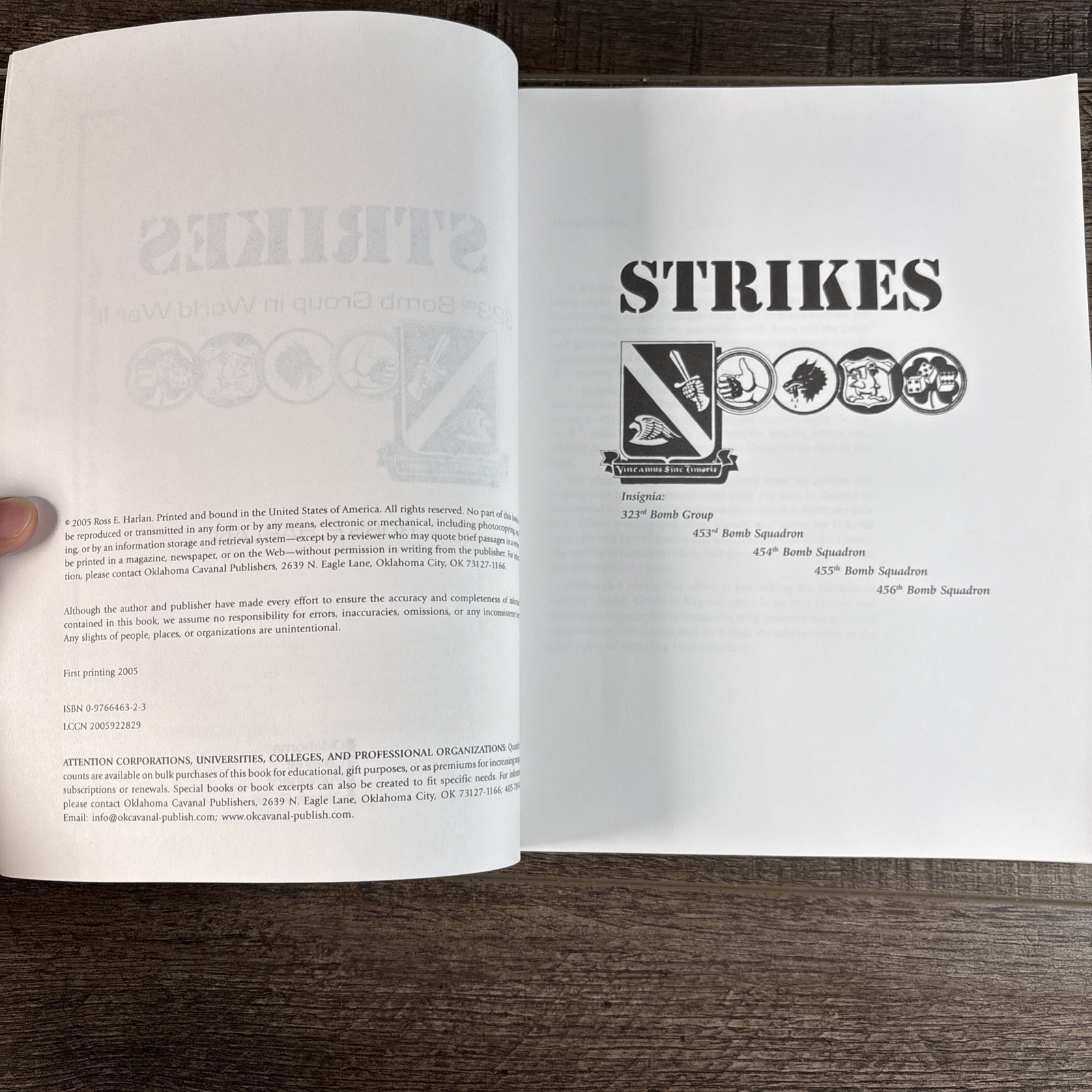 Strikes: 323rd Bomb Group in World War II – 1st Edition w/ Letter Of Endorsement