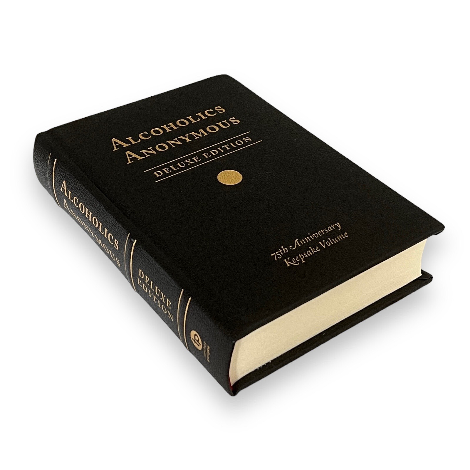 ALCOHOLICS ANONYMOUS 75th Anniversary Deluxe Vegan Leather Bound Bill Wilson New