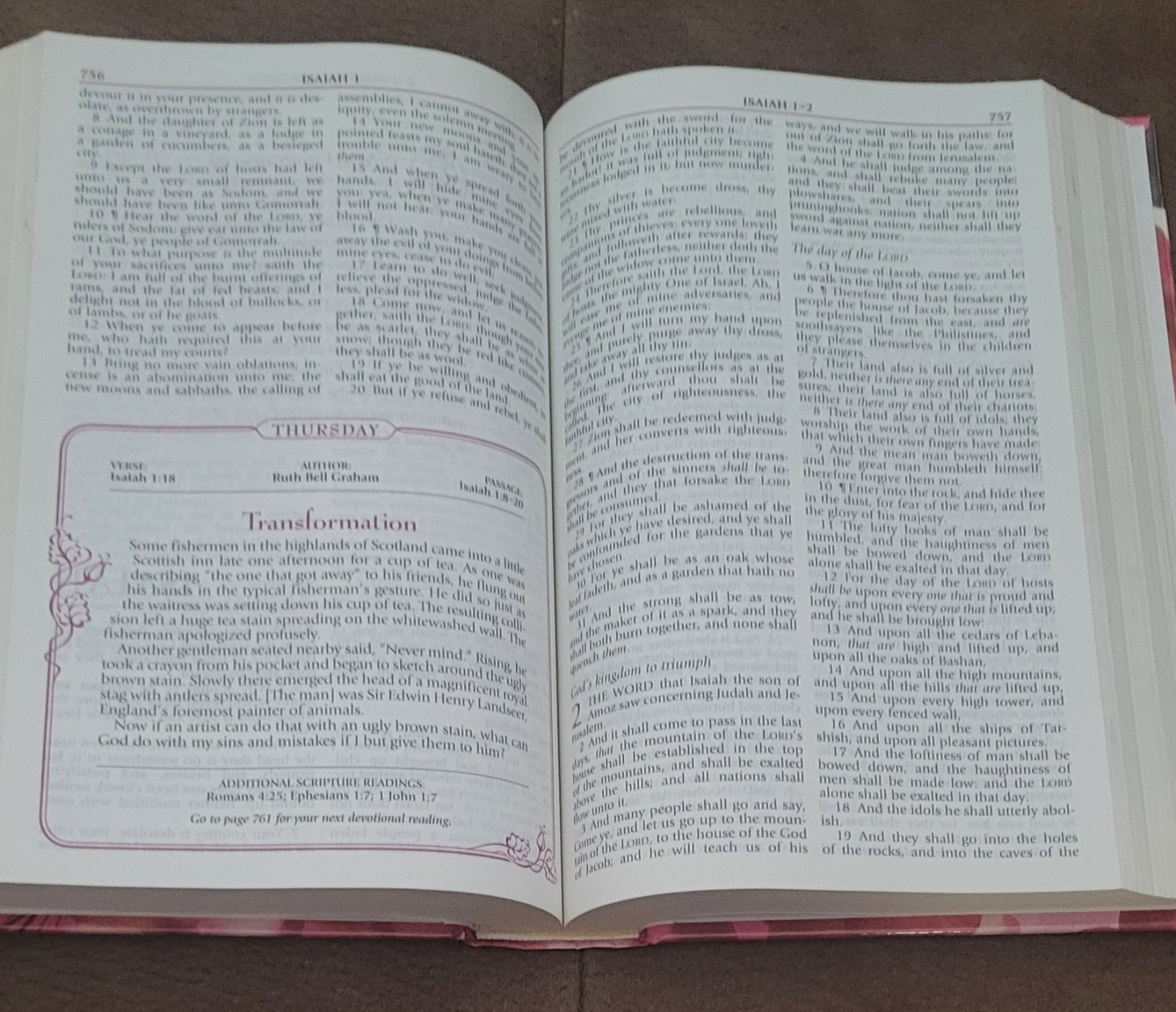 Women’s Devotional Bible Zondervan Hardcover Book Daily Devotions Faith VG