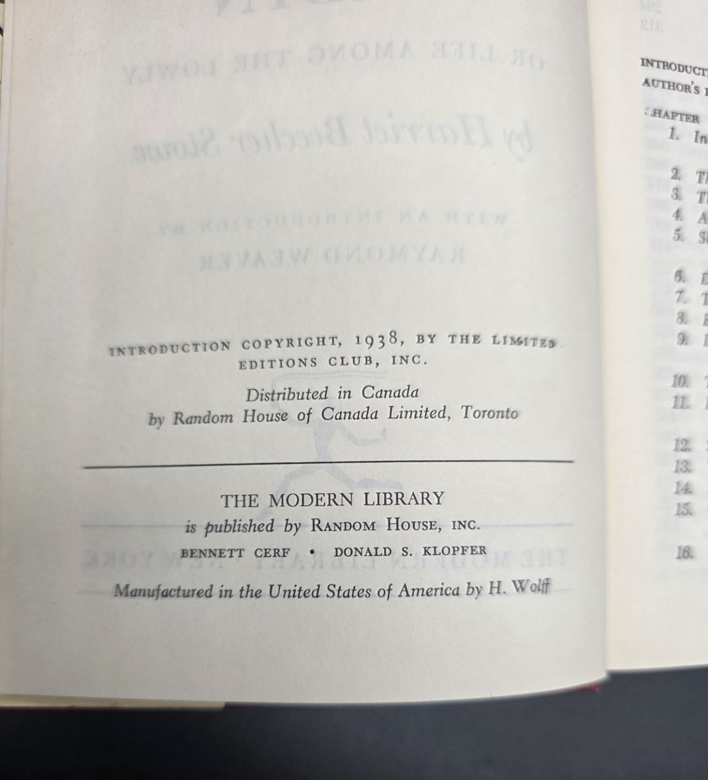 Uncle Tom’s Cabin Modern Library Book Harriet Beecher Stowe 1938 HC VG