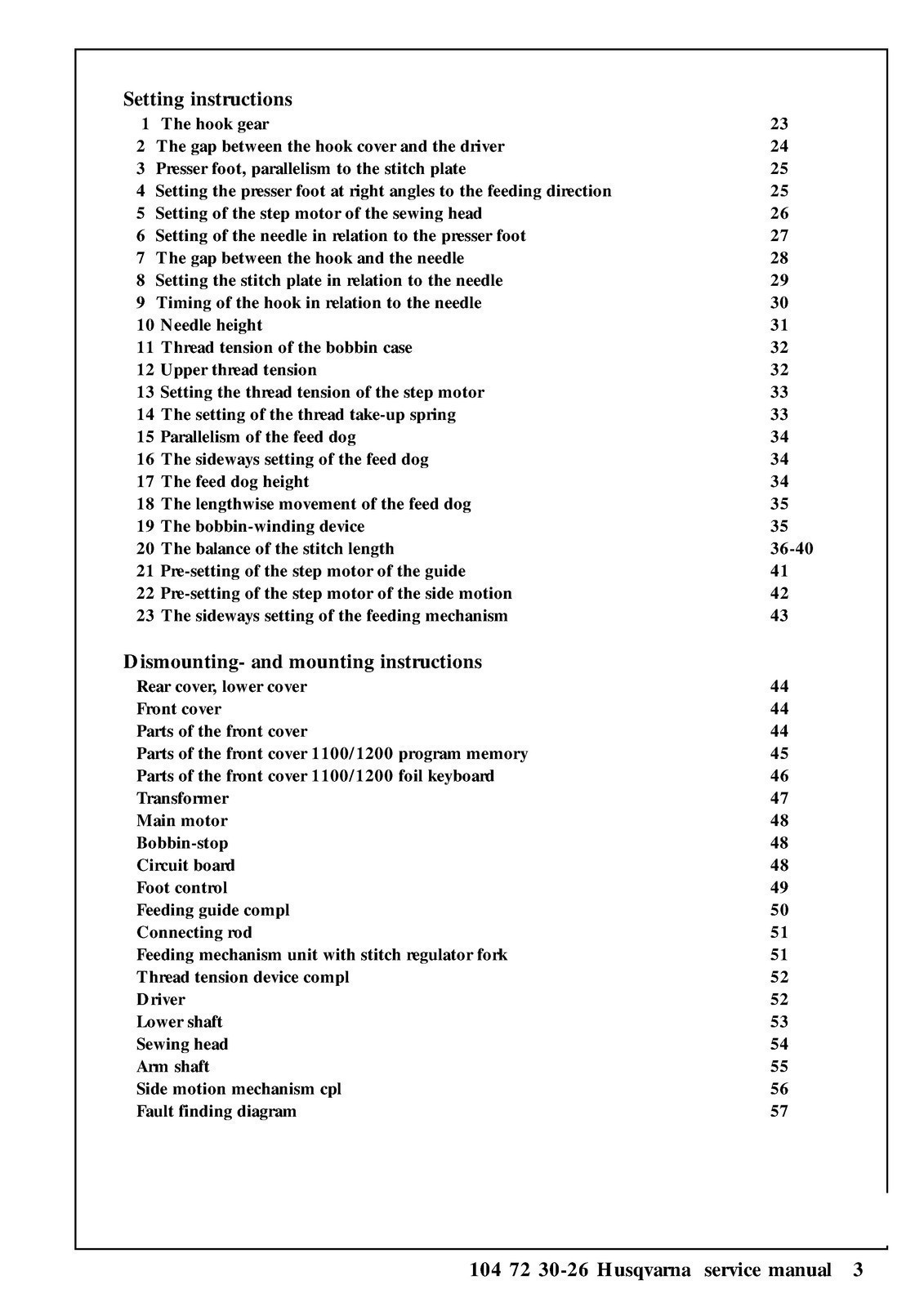 HUSQVARNA 1200 1100 1090 1070 1050 SERVICE MANUAL – LOOP BOUND – TOUGH JACKET