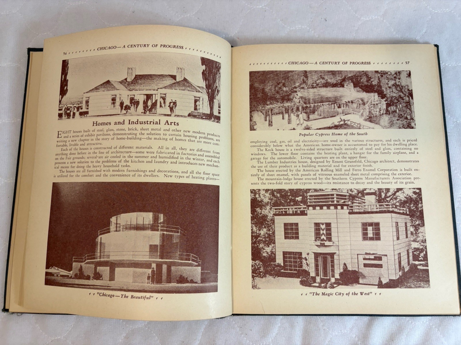 Chicago: A Century of Progress , 1833-1933 Hardcover Chicago Worlds Fair