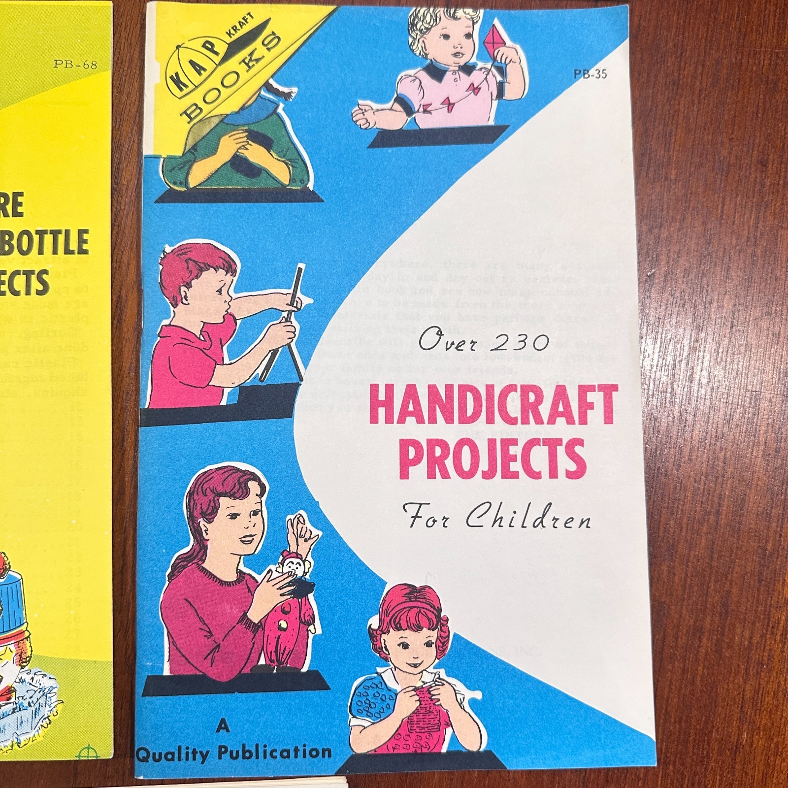 Vintage Lot of 6 1967 KAP Kraft Project Books+ 2 Bonus Homeschool Teacher Kids