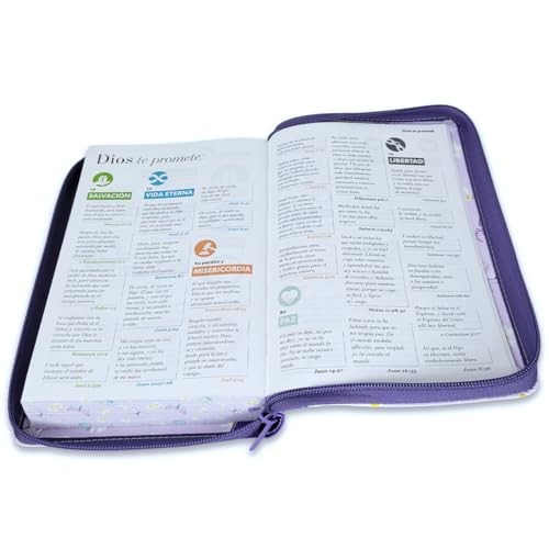 Biblia para Mujer con Cierre Letra Grande 12 puntos RV1960 Lila con indice