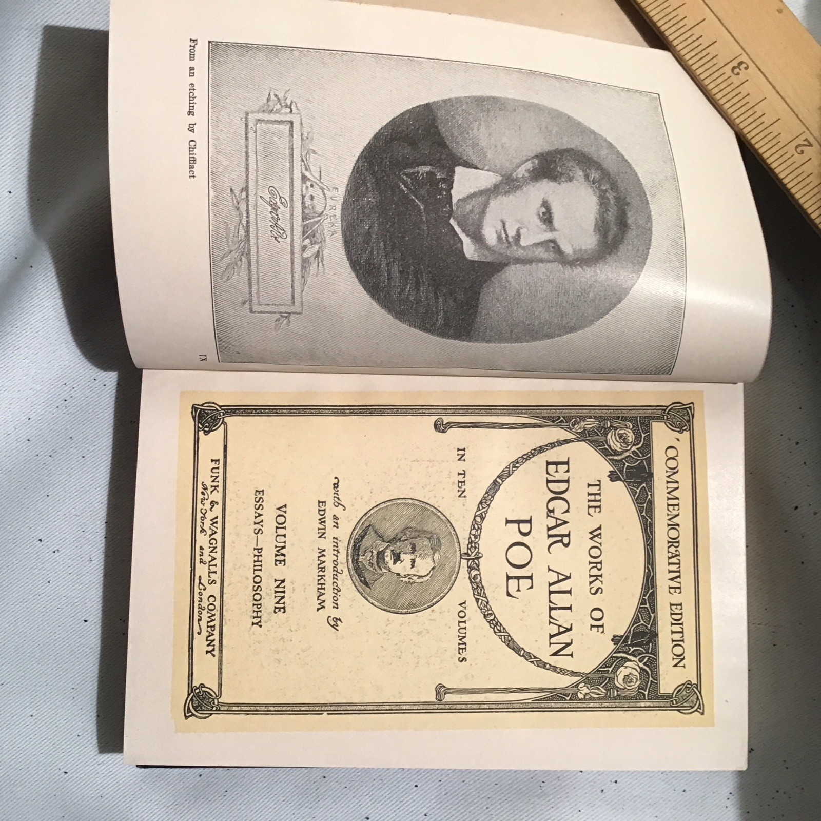 1904 Works of Edgar Allan Poe in Ten Vol, Commemorative Ed. No I and III vol.