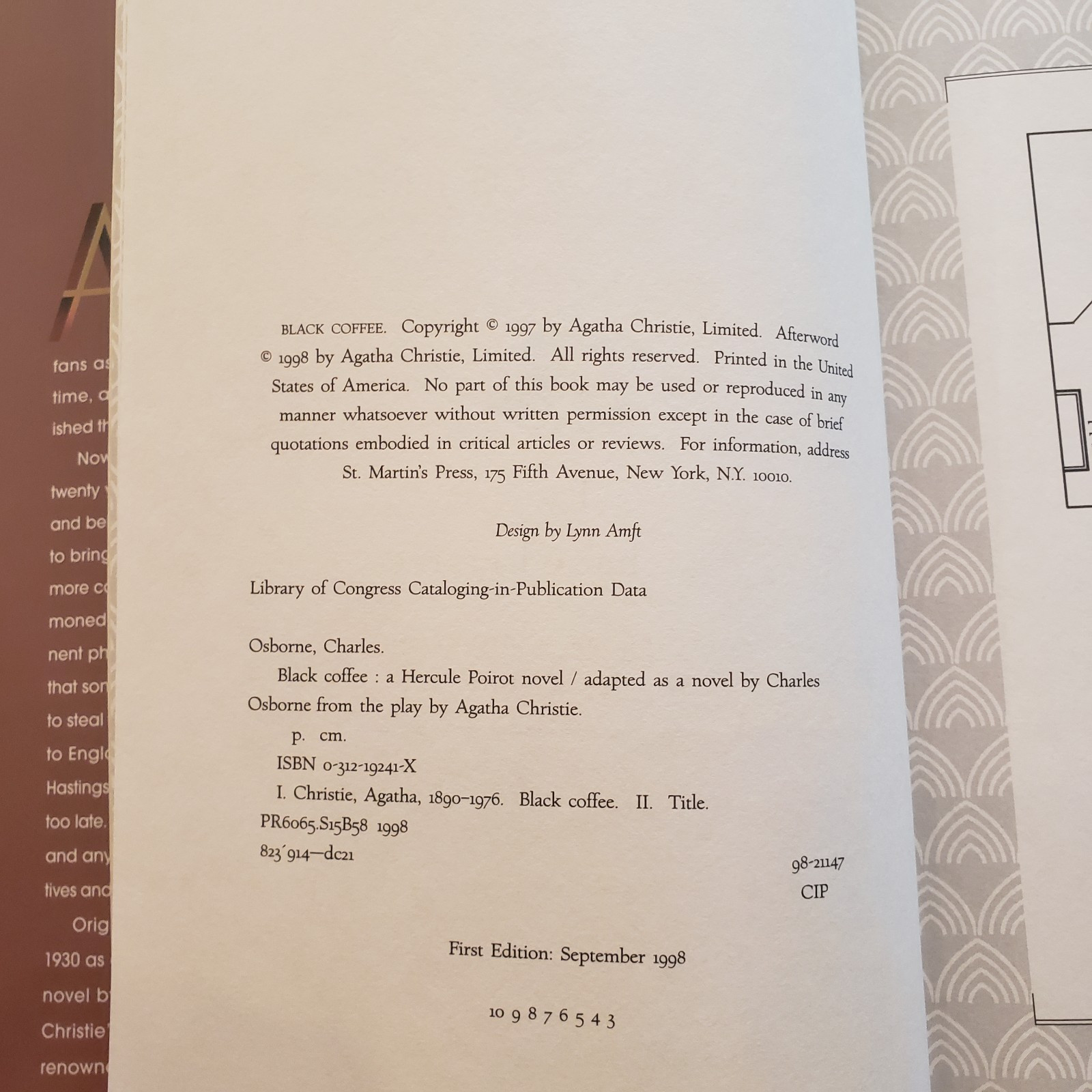 1st Edition Agatha Christie Black Coffee Hardcover Dust Jacket Vtg Book First
