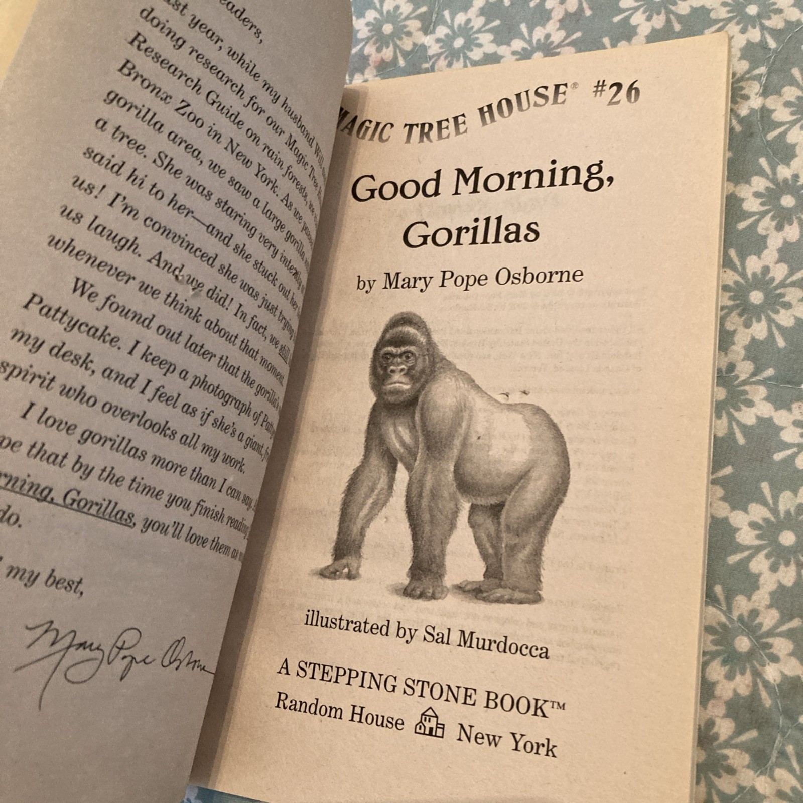 Good Morning, Gorillas by Mary Pope Osborne (2002, Mass Market)