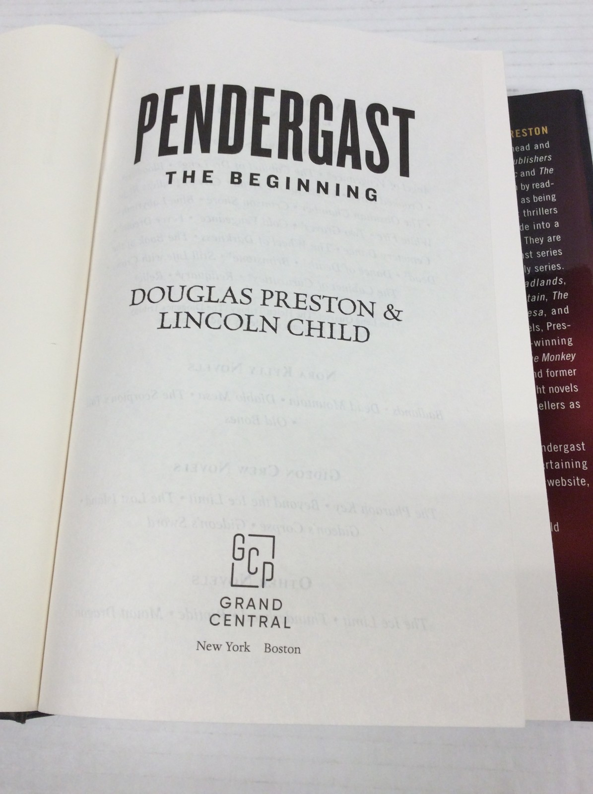 PENDERGAST: THE BEGINNING Douglas Preston & Lincoln Child HC 1st Edition 2026