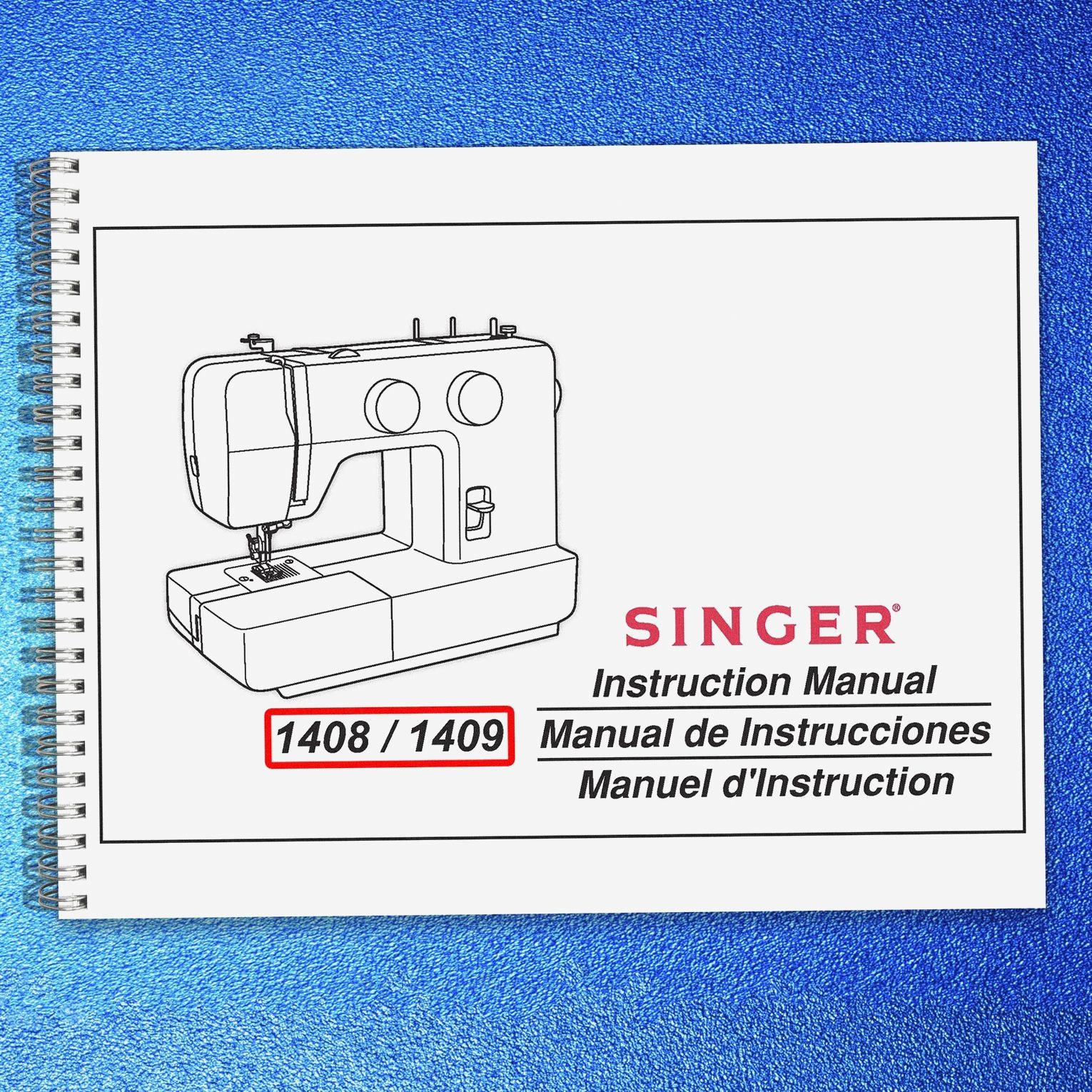 SINGER 1408 1409 Instruction Manual – STEEL WIRE BINDER – PROTECTIVE COVERING