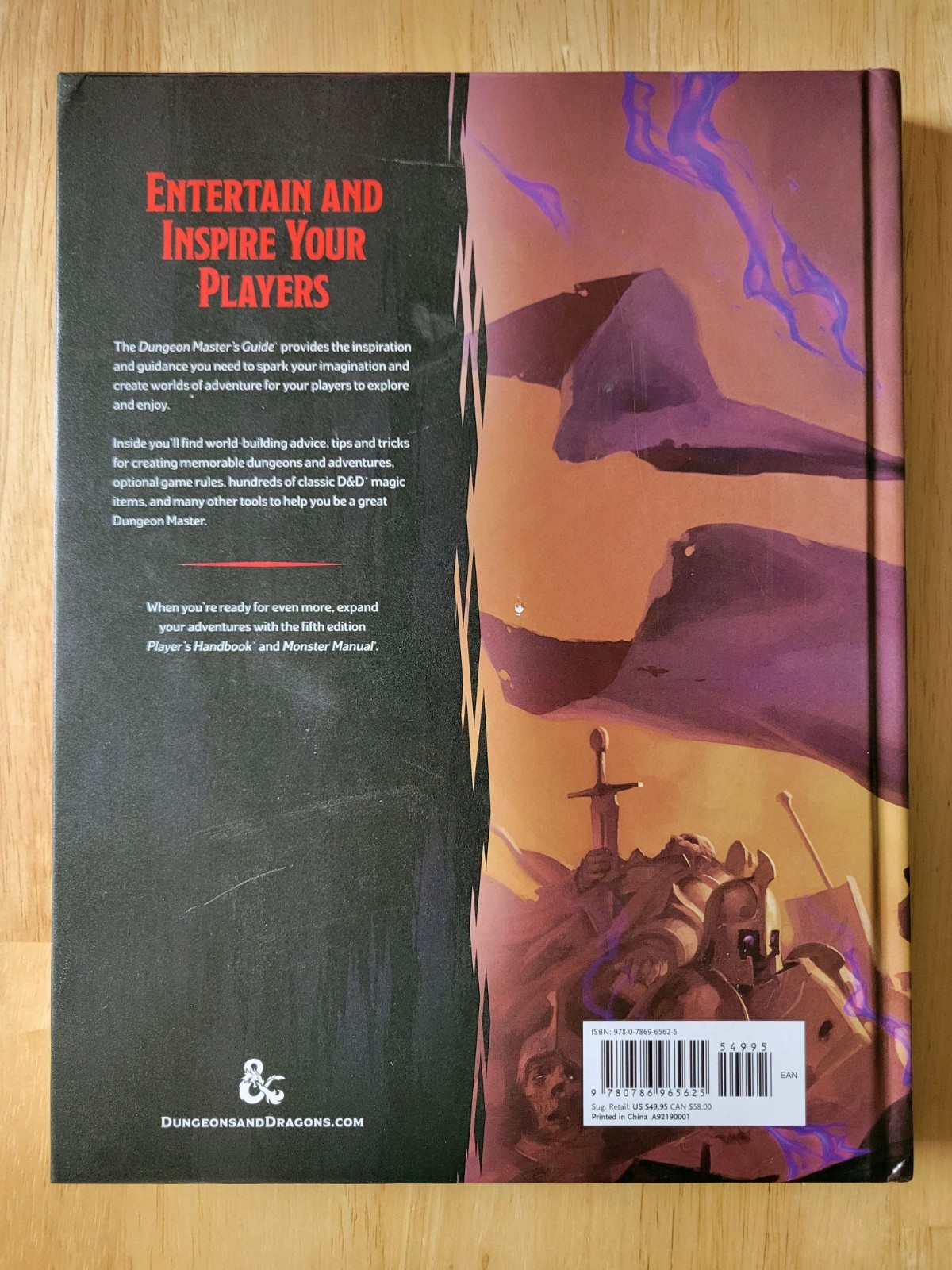 D&D Player’s Handbook & Dungeon Master’s Guide 5e Core Rulebooks Lot