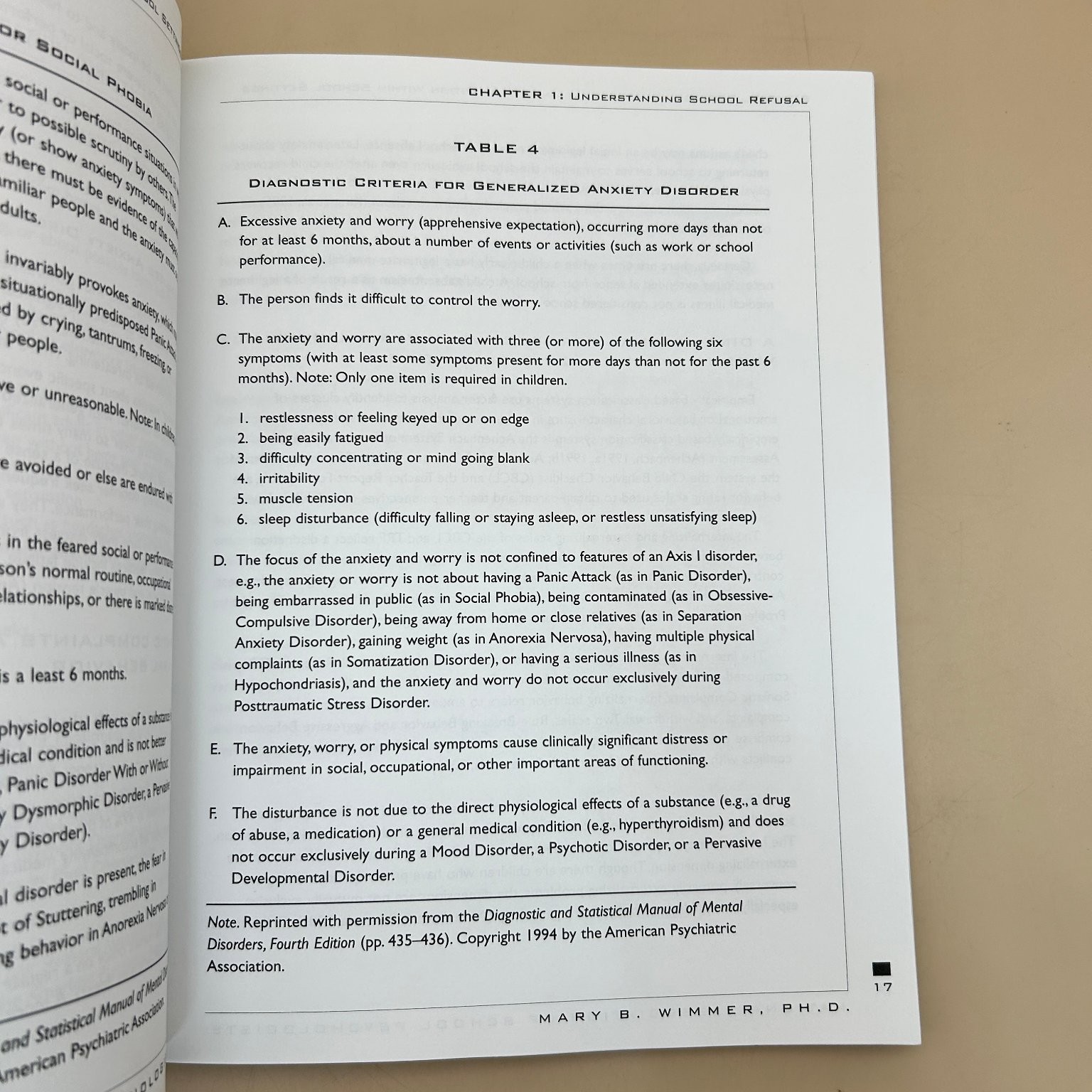 School Refusal: Assessment & Intervention Wimmer 2003 1st Printing NASP