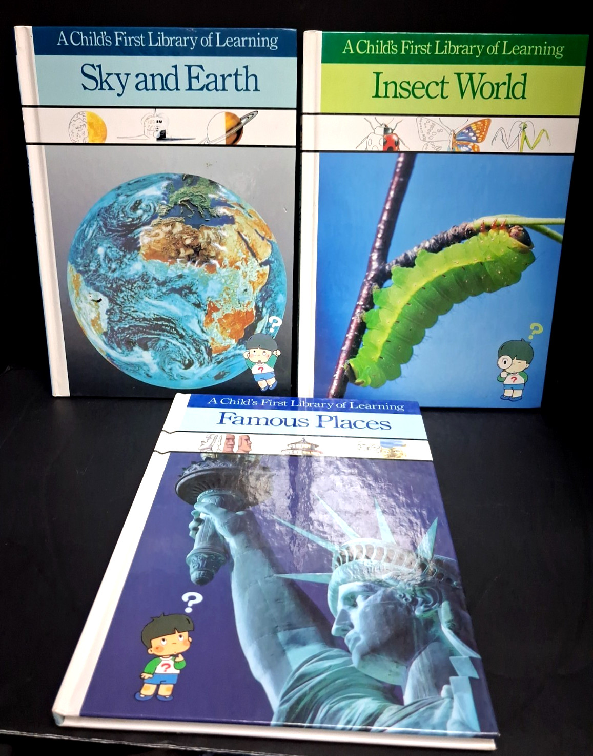 Lot of 3 A Child’s First Library of Learning Famous Places, Insects, Sky & Earth