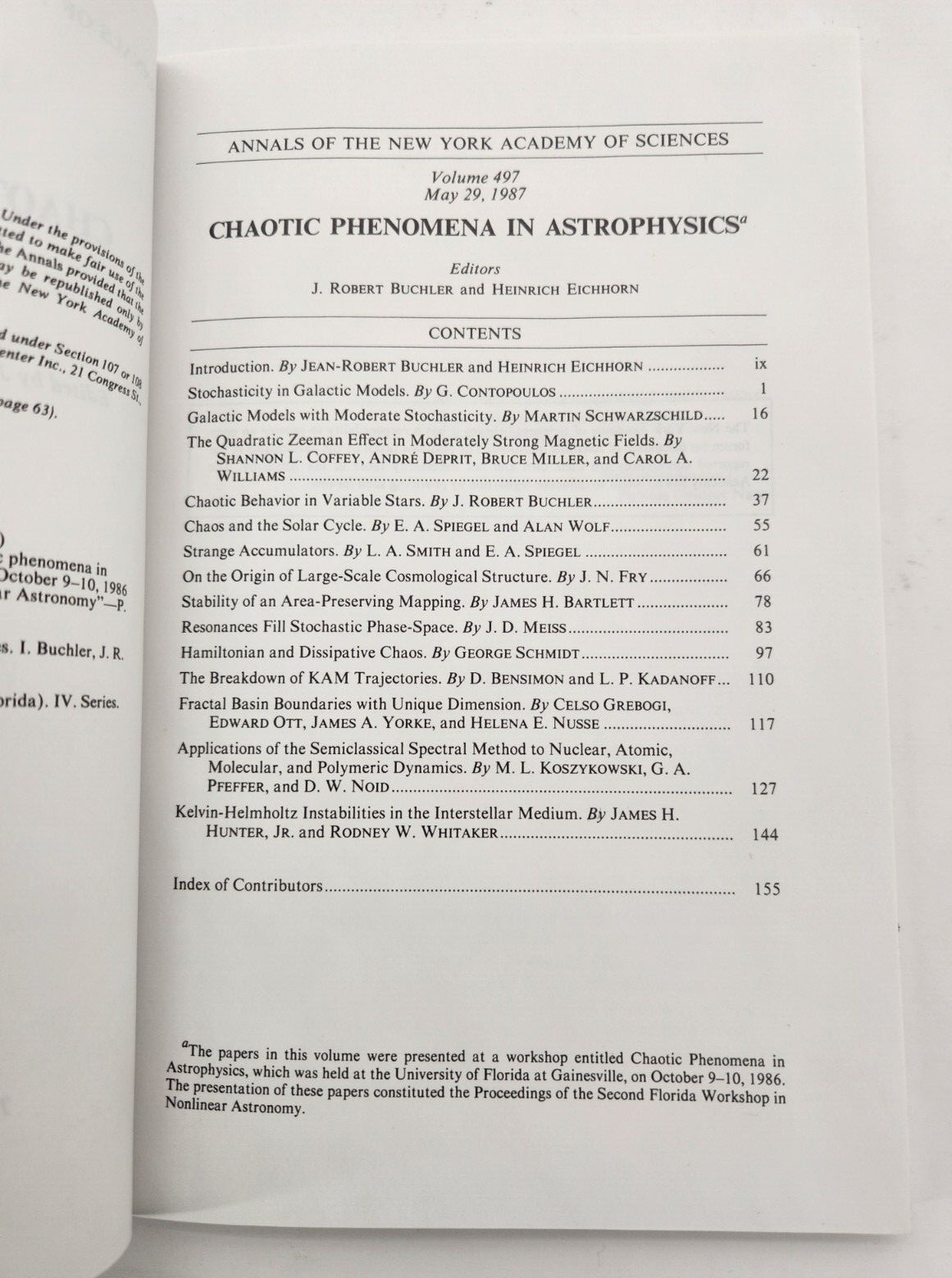 Chaotic Phenomena in Astrophysics (Annals of the New York Academy of Sciences)