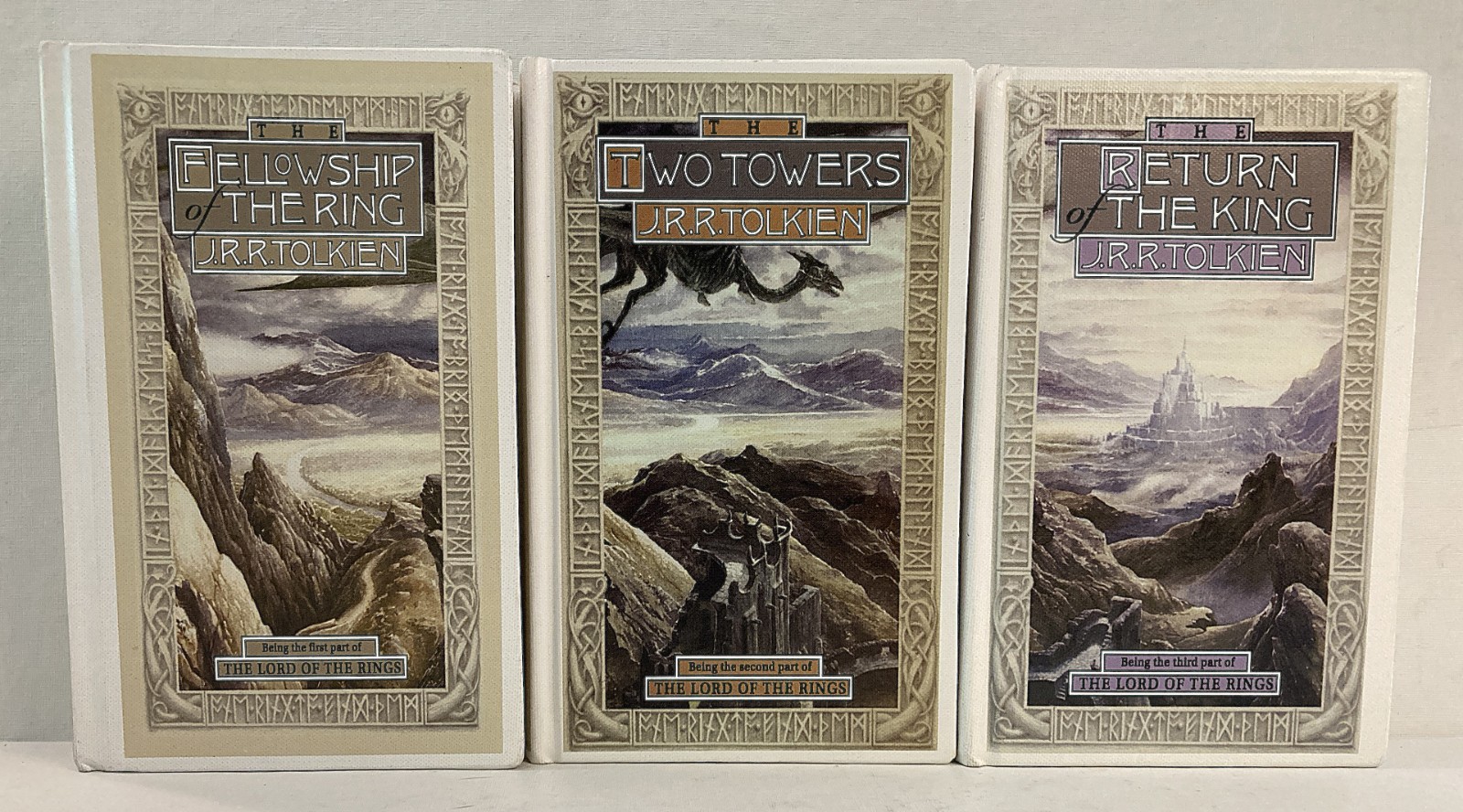 Tolkien’s LOTR 3 vol 1993 Houghton Mifflin Edition Later Prints HC/DJ EX-LIB GC