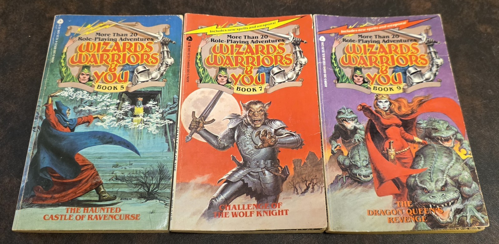 3 Wizards Warriors & You Lot #5 7 9 1985-6 First Eds, The Dragon Queen’s Revenge