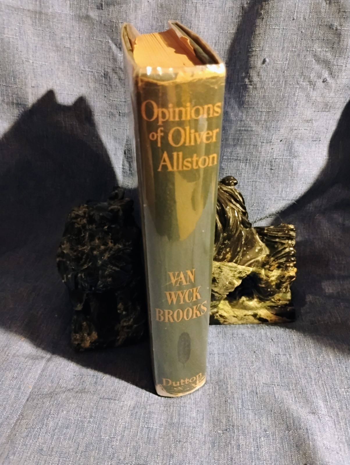OPINIONS OF OLIVER ALLSTON, VAN WYCK BROOKS, 1941, AI VERIFIED 1ST ED. DJ VG HC