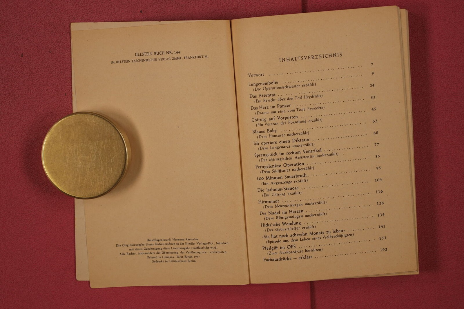 335283 E.H.G. Lutz DIE GOLDENEN HÄNDE Ullstein Bücher Berühmte Chirurgen