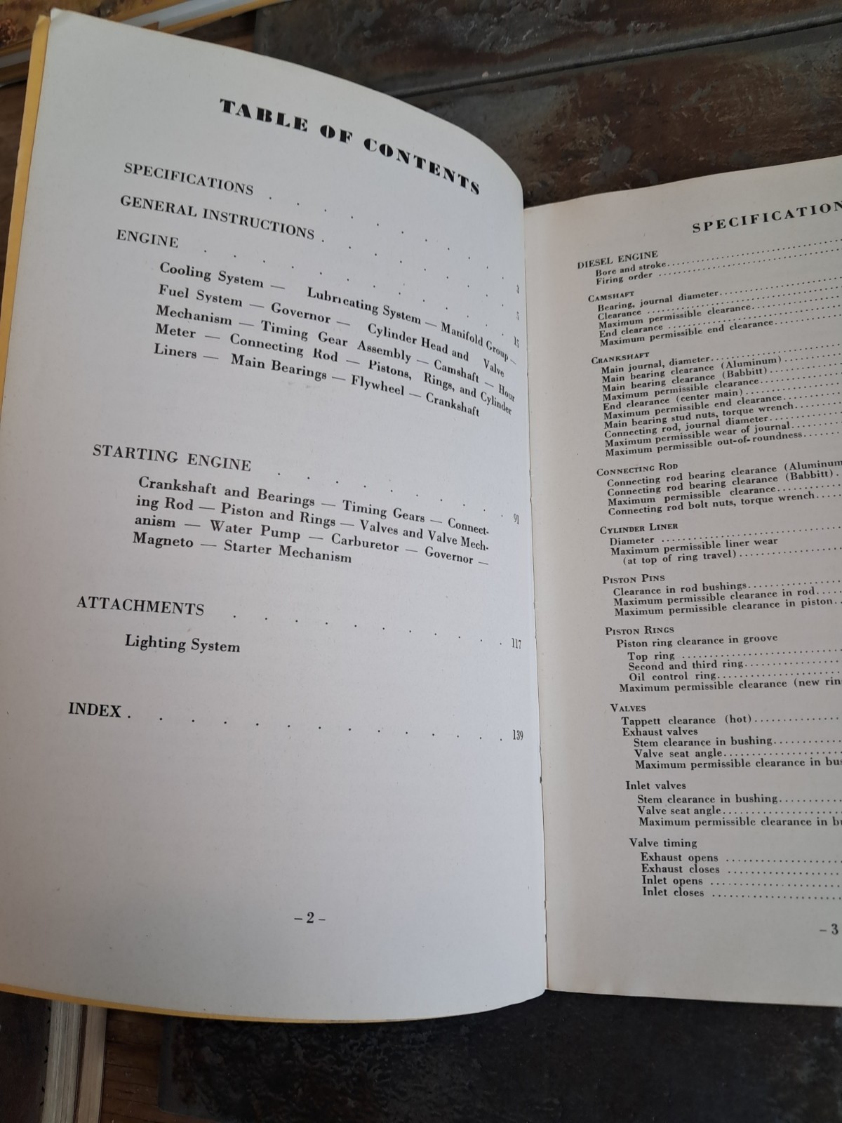 Caterpillar Servicemen Reference Book Diesel Engines 4 1/4″ Bore 6 Cylinder Q30