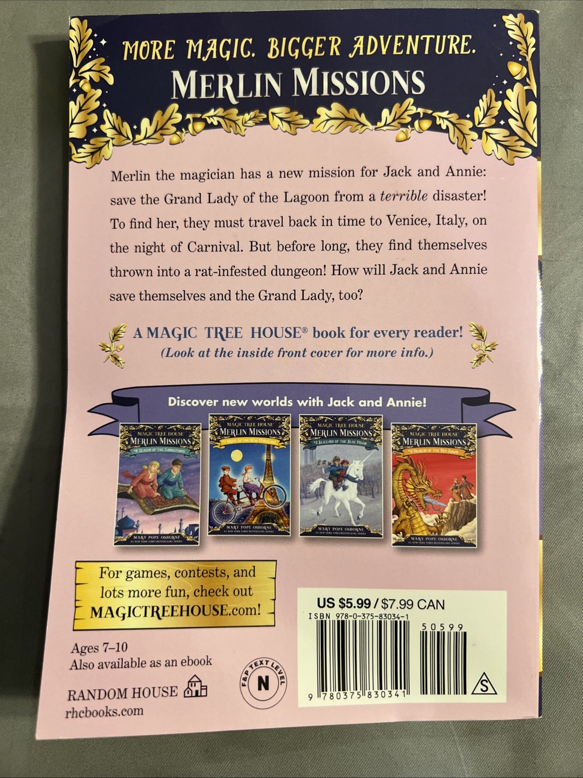 Carnival at Candlelight by Mary Pope Osborne (2006, Digest Paperback)