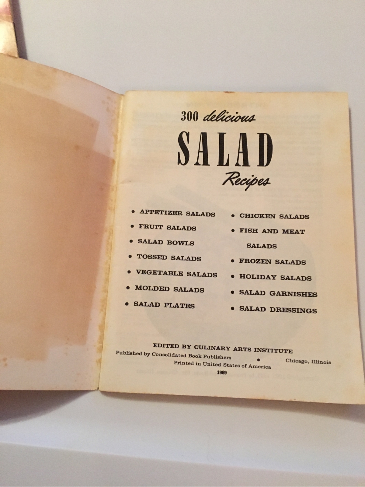 Culinary Art Institute 1969 Lot of 4 Recipe Booklets Dessert Salad Supper Potato