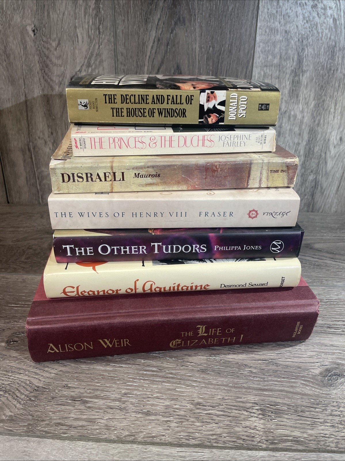 Tudor & British Royalty Book Lot Of 7 – Elizabeth I, Henry VIII, Eleanor, More