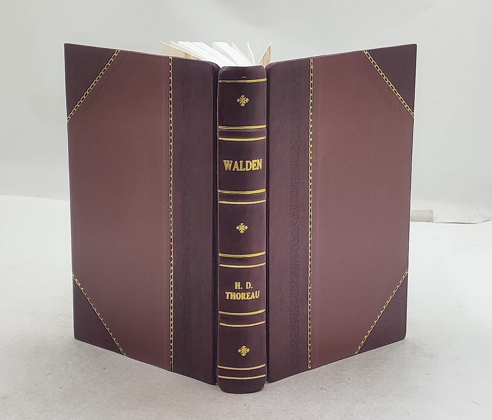 Walden or Life in the woods 1908 by Henry David Thoreau [Leather Crafted]