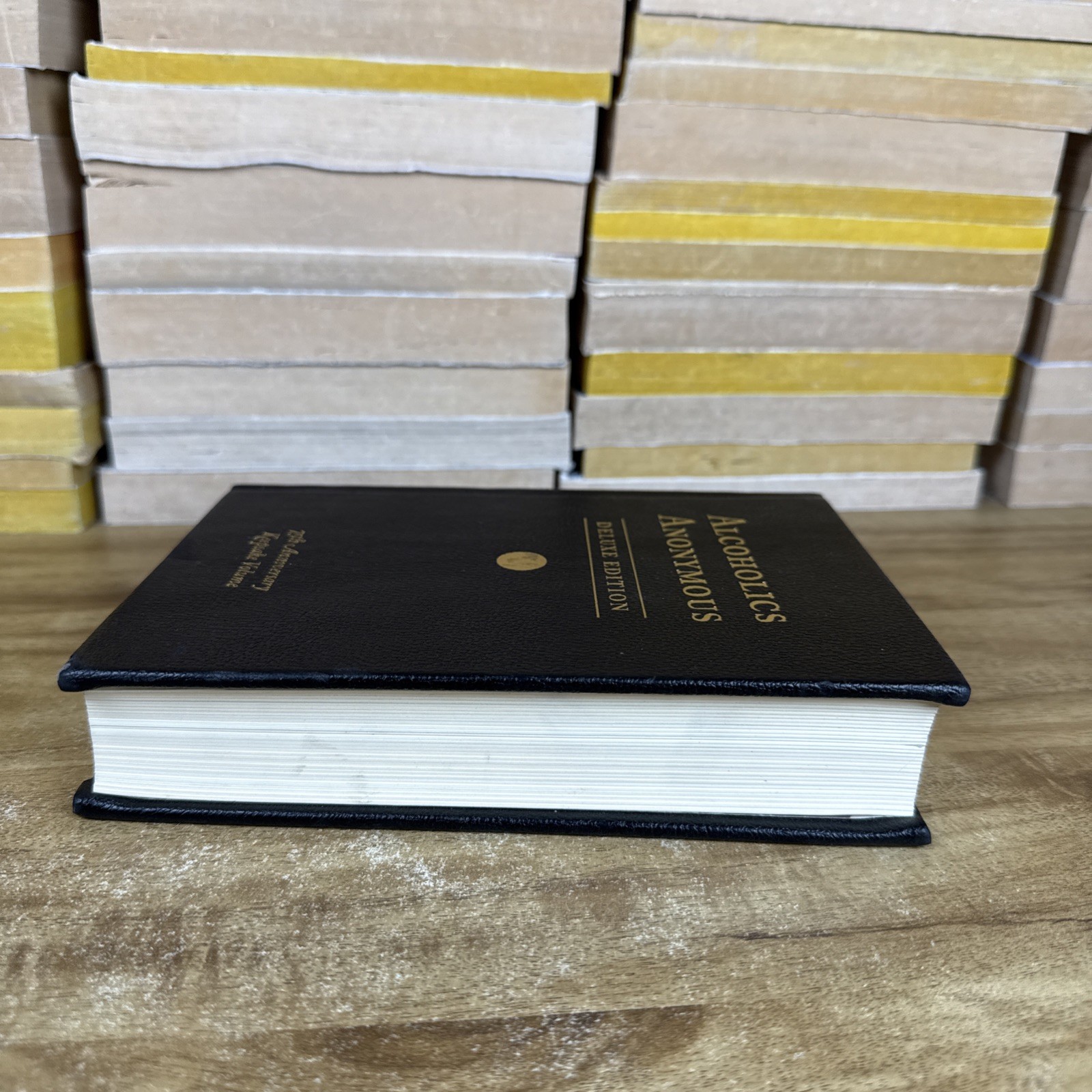 ALCOHOLICS ANONYMOUS 75th Anniversary Deluxe Vegan Leather Bound Bill Wilson New
