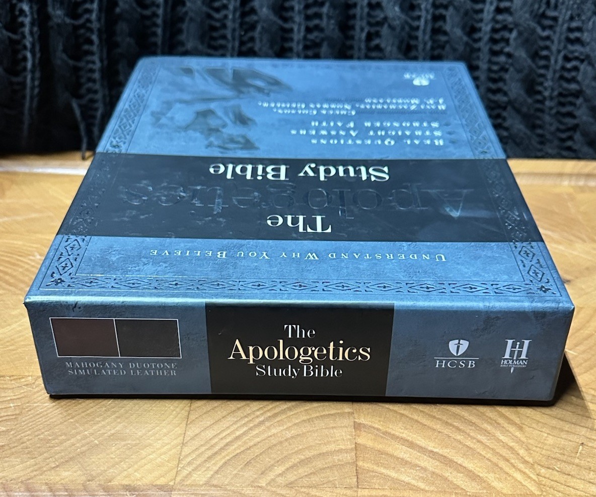 New! The Apologetics Study Bible – HCSB – Mahogany Duotone Simulated Leather