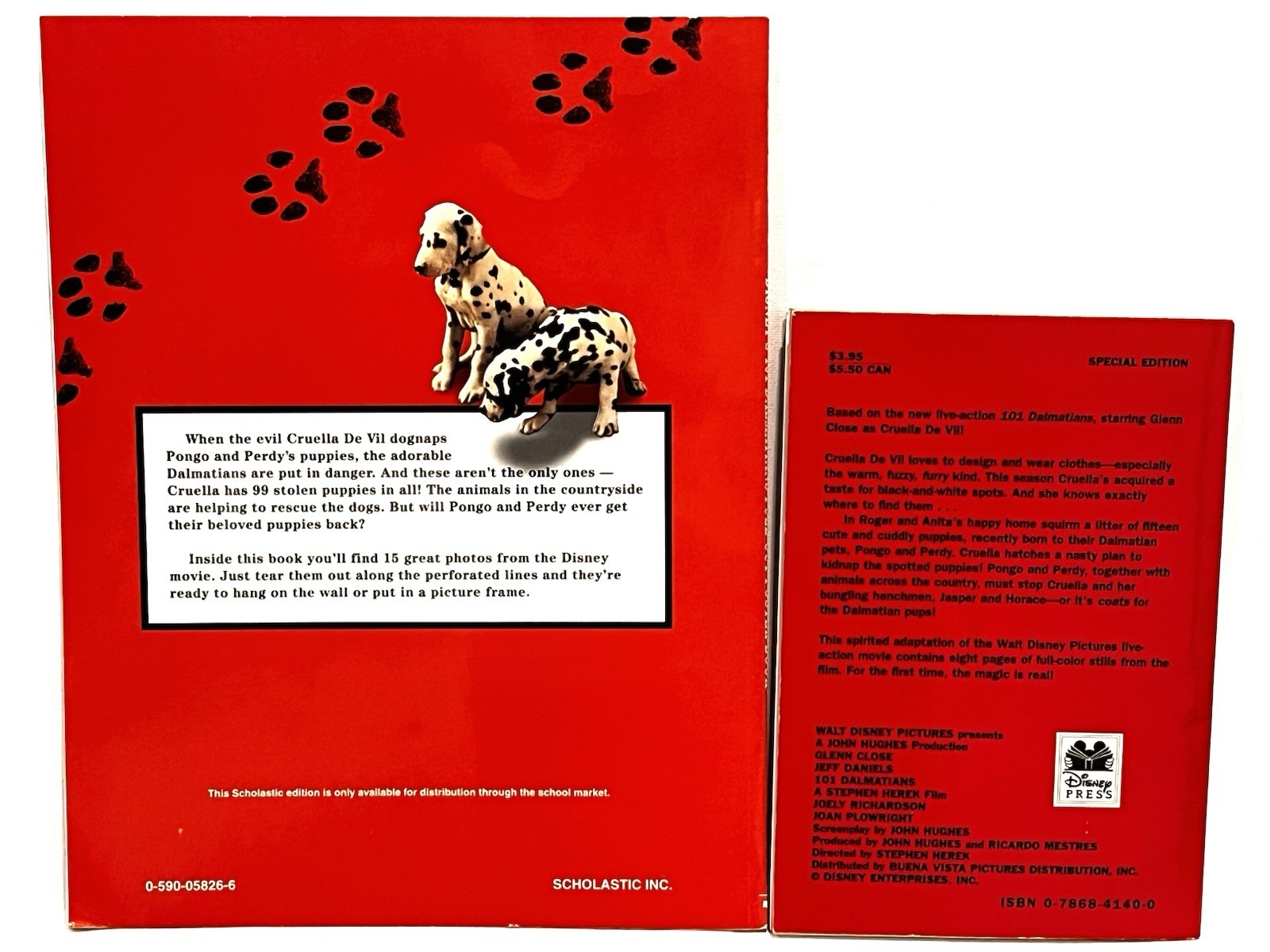 101 Dalmatians by Anne Mazer (1996, Trade Paperback) AND Pull-Out Poster Book