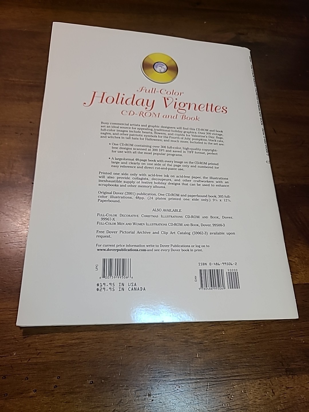FULL-COLOR HOLIDAY VIGNETTES -CD ROM AND BOOK By DOVER