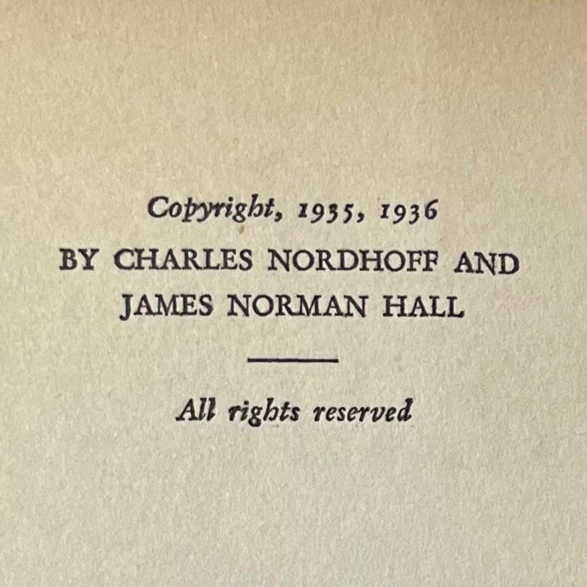 The Hurricane Nordhoff & Hall 1937 Photoplay Edition Blue Ribbon Books