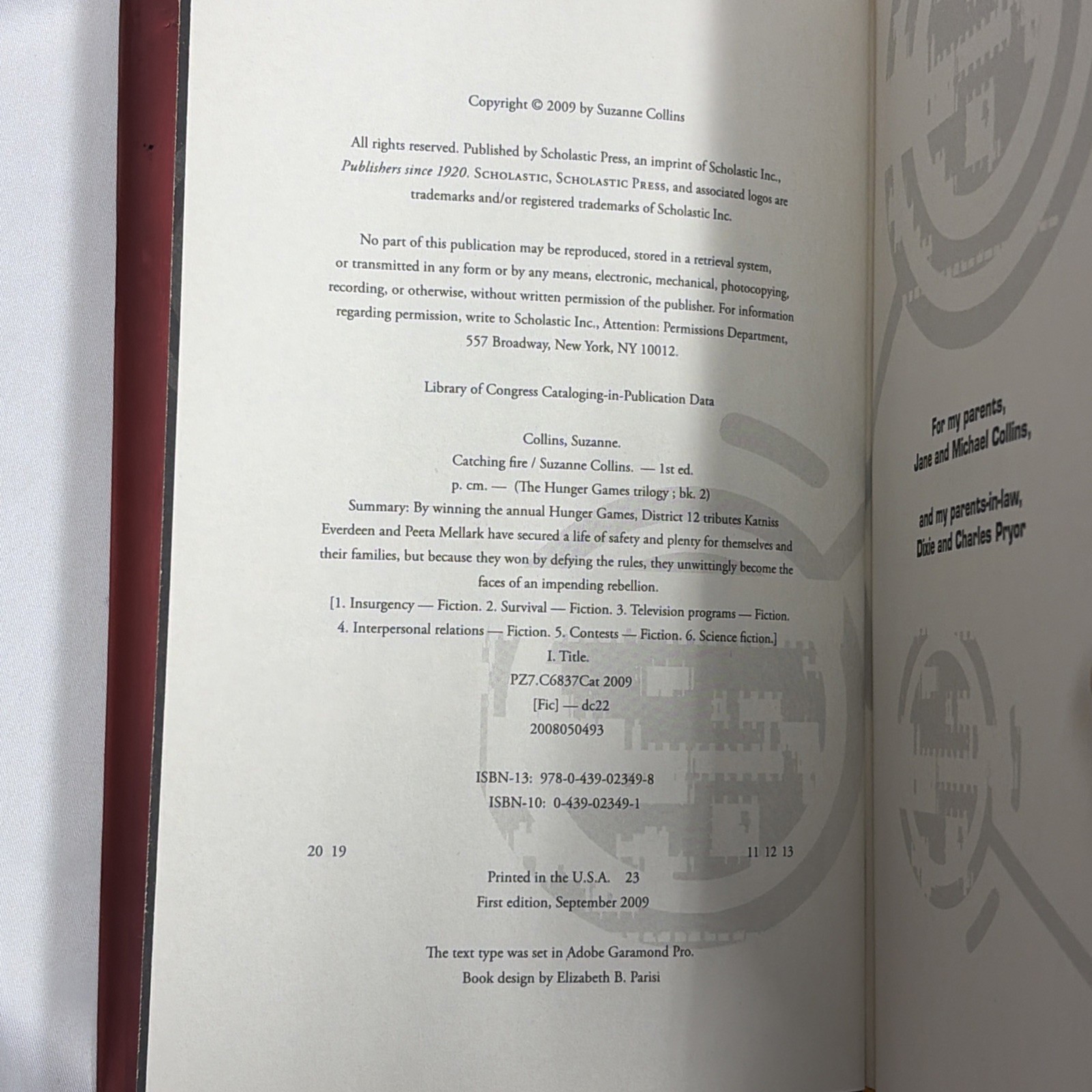 Catching Fire Suzanne Collins 1st Edition/Printing 2009 Pristine Copy!!!