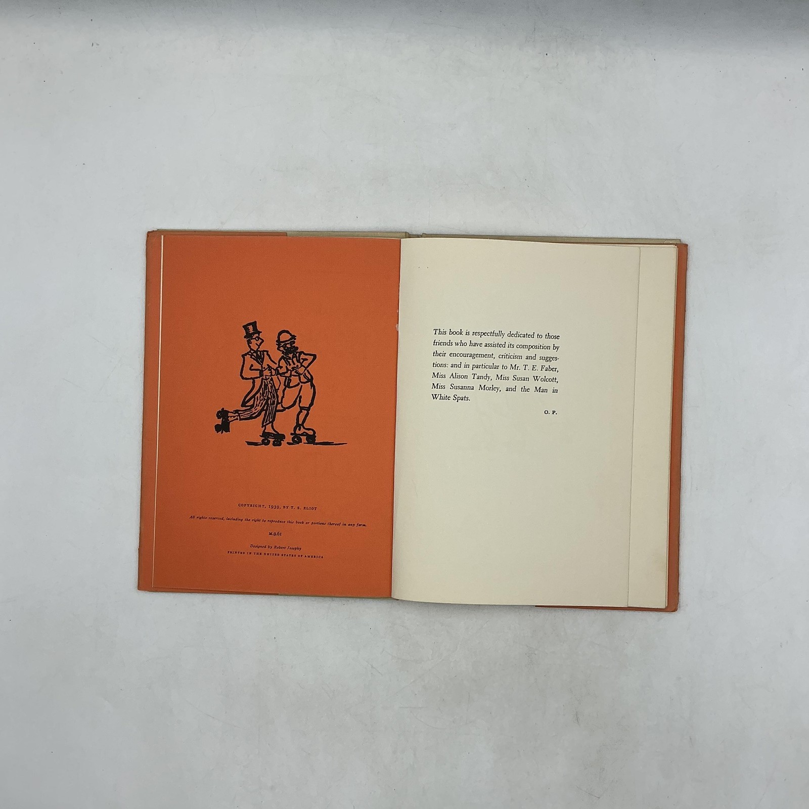 OLD POSSUM’S BOOK OF PRACTICAL CATS T.S. Eliot 1939 Hardcover Harcourt Brace
