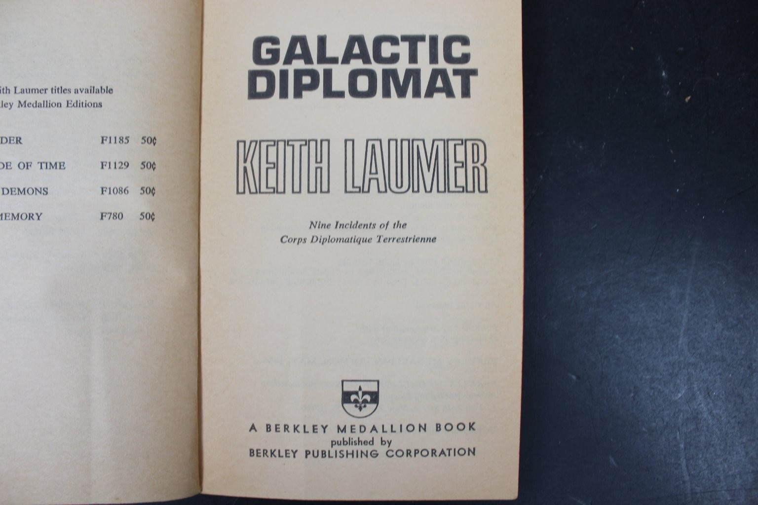 Galactic Diplomat Keith Laumer 1966 Science Fiction Berkley Medallion PB SF